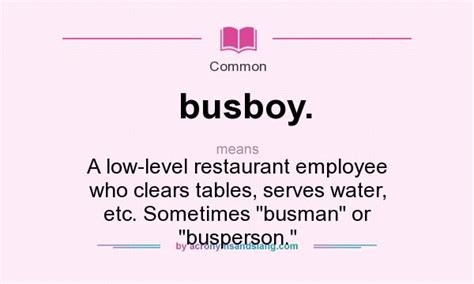 Busboy Definition & Meaning .